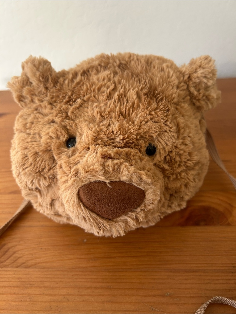 Jellycat Caramel Brown Bear Plush Crossbody Bag